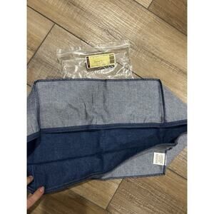 Longaberger Letter Tray Basket Liner Denim Jeans fabric NEW